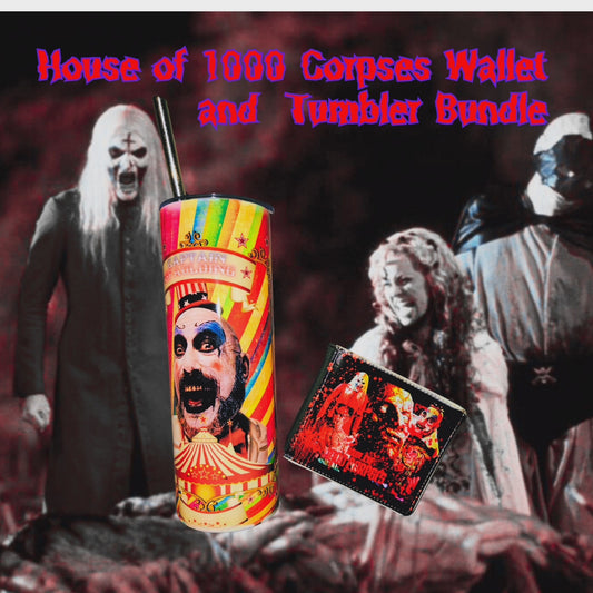 House of 1000 Corpses Wallet and Capt Spaulding Tumbler Bundle