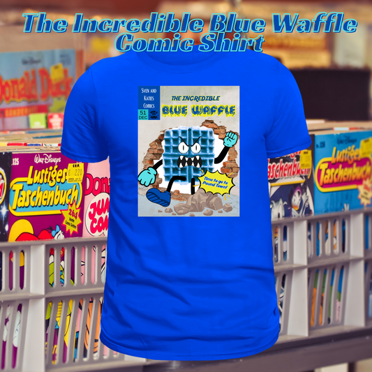 The Incredible Blue Waffle Comic Shirt